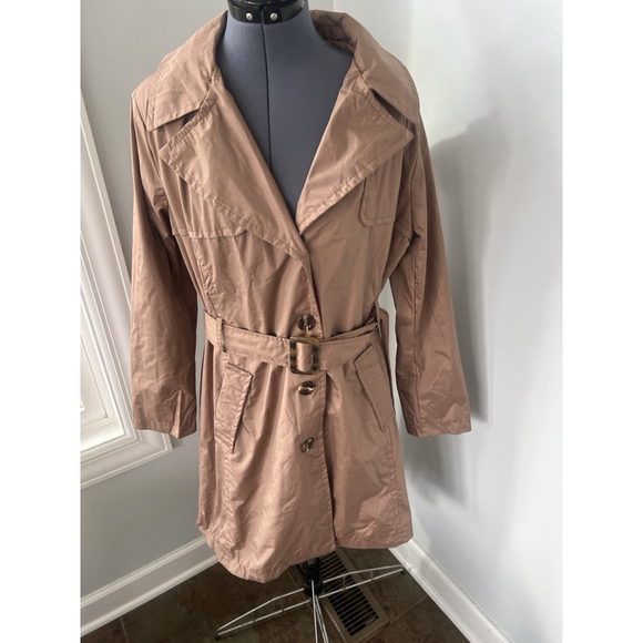 Urban Republic Jackets & Blazers - Urban Republic Women's Tan Trench Coat Rain Jacket Size Large NWT